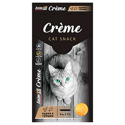 AnimAll (ЕнімАлл) Сreme - Кремові ласощі зі смаком курки з креветками 6х15 г