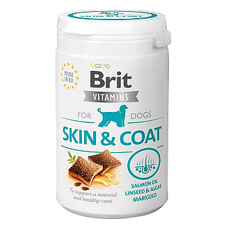 Вітаміни для собак Brit Vitamins Skin and Coat для шкіри і шерсті, 150 г