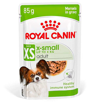 Вологий корм для дорослих собак Royal Canin (Роял Канін) X-Small Adult з домашньою птицею (шматочки в соусі)