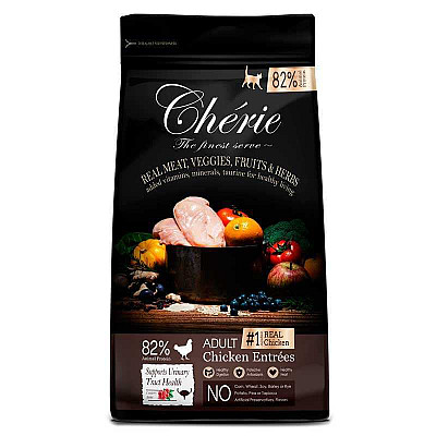 Сухий корм для підтримки здоров'я сечовивідних шляхів котів Cherie (Шери) Healthy Urinary Tract Adult Chicken Entrees із куркою