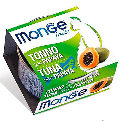 Вологий корм для дорослих котів Monge (Монж) Adult тунeць і папайя