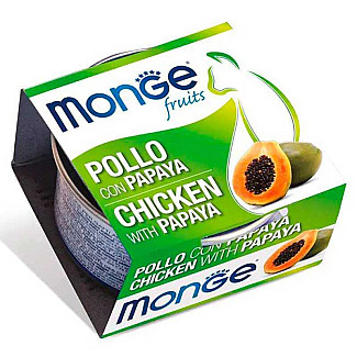 Вологий корм для дорослих котів Monge (Монж) Adult курка з папаєю, 80 г