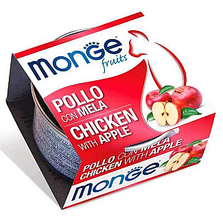Вологий корм для дорослих котів Monge (Монж) Adult курка з яблуком, 80 г