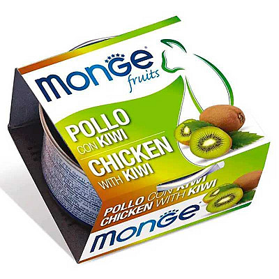 Вологий корм для дорослих котів Monge (Монж) Adult курка з ківі