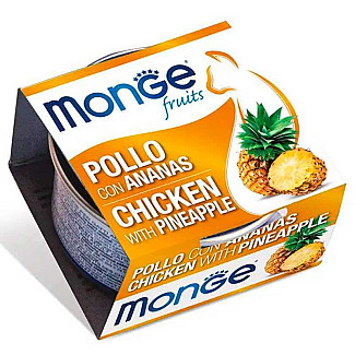 Вологий корм для дорослих котів Monge (Монж) Adult курка з ананасом, 80 г