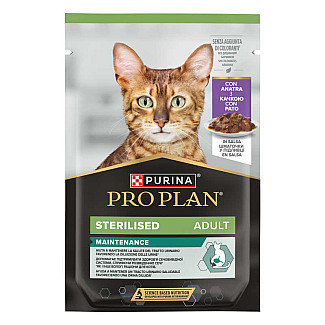 Вологий корм  Purina Pro Plan (Пуріна Про План) Sterilised з качкою для стерилізованих котів і кастрованих котів (шматочки в соусі), 85 г