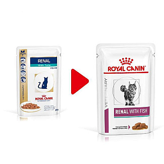 Royal Canin RENAL C ТУНЦОМ (ПАУЧ) ДИЕТА ДЛЯ КОШЕК ПРИ ХРОНИЧЕСКОЙ ПОЧЕЧНОЙ НЕДОСТАТОЧНОСТИ, 85 гр
