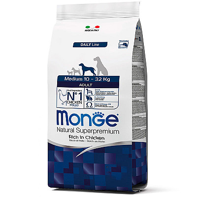Monge (Монж) Natural Superpremium Medium Adult - Сухий корм з куркою для дорослих собак середніх порід