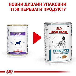 Лікувальні консерви для собак Royal Canin Sensitivity Control , Качка і рис, 410 г