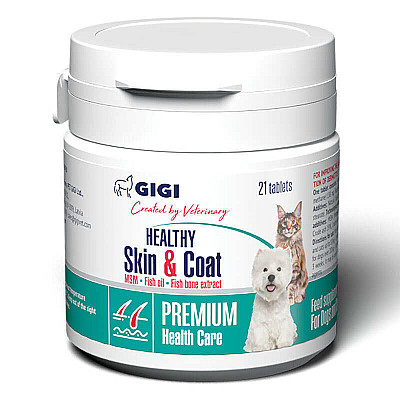 Gigi (Гігі) Healthy Skin & Coat - Вітамінно-мінеральний комплекс для профілактики хронічних дерматитів та поліпшення стану шкіри та хутра для собак і котів