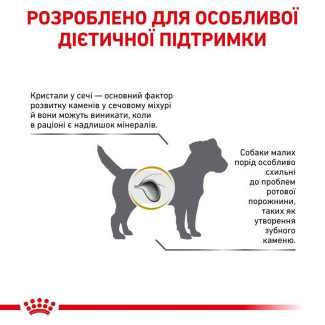 Лікувальний корм для собак малих порід при захворюваннях нижніх сечовивідних шляхів Royal Canin Urinary S/O Small Dog, 1.5 кг