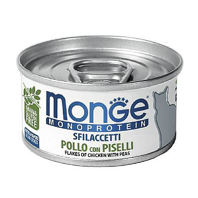 Monge (Монж) Monoprotein Solo pollo con piselli - Монопротеїнові консерви з м'яса курки з горошком для кішок
