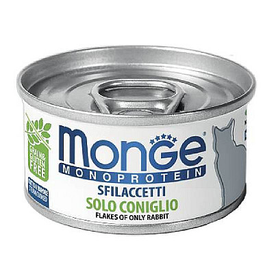 Монопротеїнові консерви для кішок Monge (Монж) Monoprotein Solo  з м'яса кролика