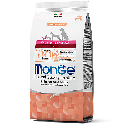 Monge (Монж) Extra Small Adult - Сухий корм з лососем і рисом для дорослих собак дрібних порід
