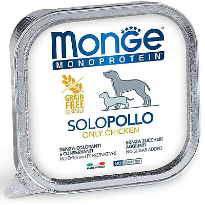 Monge (Монж) Monoprotein Dog Solo Only Chicken - Монопротеїновий паштет з куркою для собак