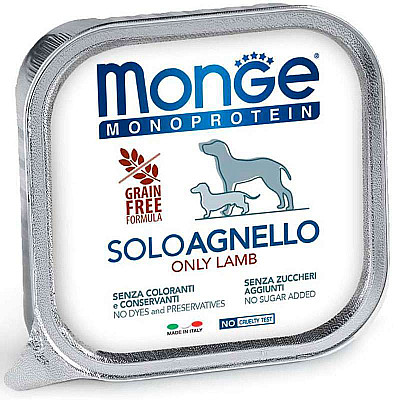 Monge (Монж) Monoprotein Dog Solo Agnello 100% - Монопротеїновий паштет з ягням для собак