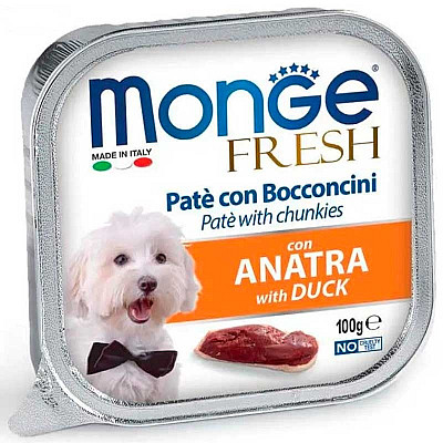 Monge (Монж) DOG FRESH - Ніжний паштет з м'ясом качки для собак