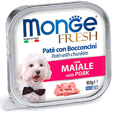 Monge (Монж) DOG FRESH - Ніжний паштет зі свининою для собак