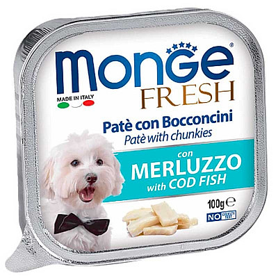 Monge (Монж) DOG FRESH - Ніжний паштет з тріскою для собак
