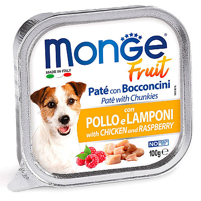 Monge (Монж) DOG FRUIT - Ніжний паштет з куркою і малиною для собак