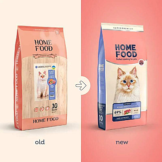 Сухий корм для кішок Home Food (Хоум Фуд) CAT ADULT З чутливим травленням «Ягнятина та лосось» підходить для кастрованих/стерилізованих , 10 кг
