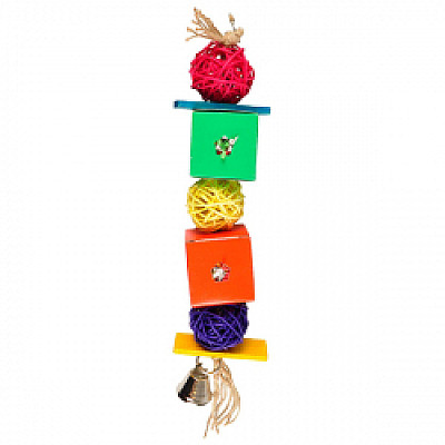 Flamingo Papyr Parakeet Toy Cube ФЛАМИНГО КУБ игрушка для попугаев