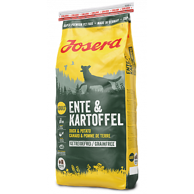 Сухий беззерновий корм для дорослих собак Josera Ente & Kartoffel (Качка і Картопля)
