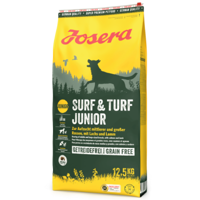 Сухий корм для юніорів Josera Surf & Turf Junior з ягням та лососем