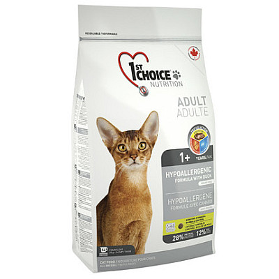 Сухий гіпоаллергенний корм для котів 1st CHOICE (Фест Чойс) Hypoallergenic  з м'ясом качки