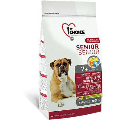 Сухий корм для собак всіх порід, що старіють 1st Choice (Фест Чойс) Senior All breed з ягням і рибою