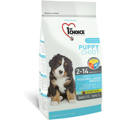 Сухий корм для цуценят середніх і великих порід 1st Choice (ФестЧойс) Medium and Large puppy з куркою