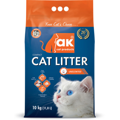 Наповнювач бентонітовий AK Cat COMPACT CAT LITTER грудкувальний Натуральний