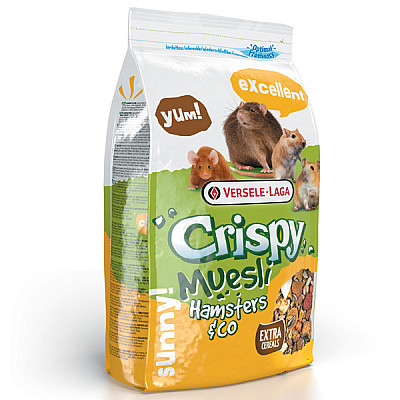 Versele-Laga Crispy Muesli Hamster ВЕРСЕЛЕ-ЛАГА КРИСПИ МЮСЛИ ХОМЯК зерновая смесь корм для хомяков, крыс, мышей, песчанок