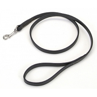 Coastal Circle-T кожаный поводок для собак, 2смХ1,2м, черный