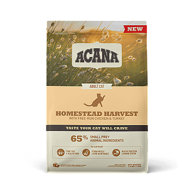 Сухий корм для котів на всіх стадіях життя Acana Homestead Harvest з куркою та індичкою