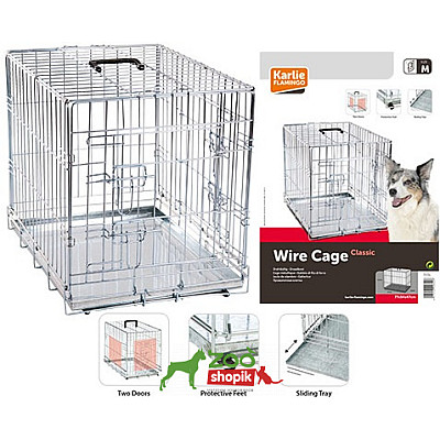 Karlie-Flamingo (Карлі Фламінго) WIRE CAGE дводверна клітка для собак хромована
