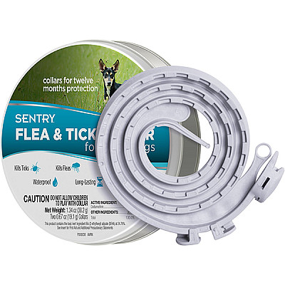 Sentry Flea & Tick Collar Large Сентрі нашийник від бліх і кліщів для собак 2 шт