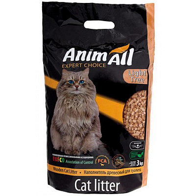 AnimAll древесный наполнитель туалетов, 3 кг