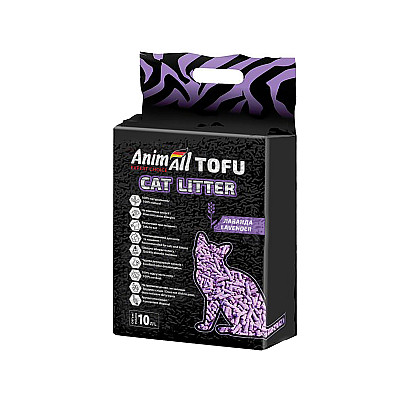 AnimAll Тофу з ароматом лаванди наповнювач туалетів для кішок, 4.6 кг