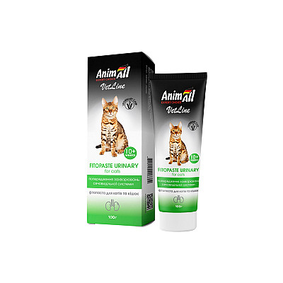 Фитопаста AnimAll VetLine Urinary для предотвращения заболеваний мочевыделительной системы у кошек