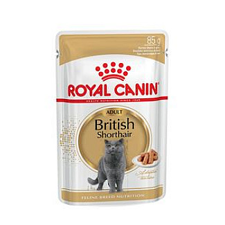 Royal Canin BRITISH SHORTHAIR ADULT Влажный корм для британских короткошерстных кошек старше 12 месяцев, 85 гр