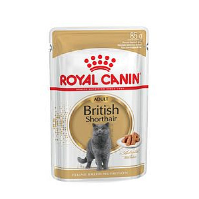 Консервований корм для дорослих кішок Royal Canin British Shorthair шматочки в соусі