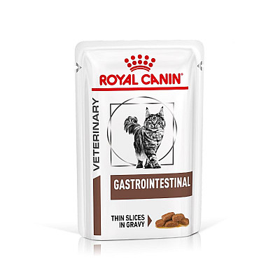 Лікувальні консерви для кішок при порушені травлення Royal Canin Gastrointestinal Feline шматочки в соусі
