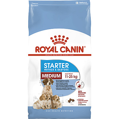 Сухий корм для собак середніх порід Royal Canin Medium Starter для вагітних, годуючих і цуценят