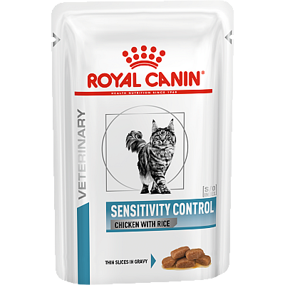 Лікувальні консерви для кішок  Royal Canin Sensitivity Control Feline , шматочки в соусі з куркою