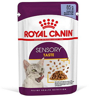 Royal Canin Sensory Taste in Jelly – Вологий корм з м'ясом для дорослих котів, що стимулює смакові рецептори (шматочки в желе), 85 г