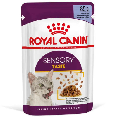 Вологий корм  для дорослих котів, що стимулює смакові рецептори Royal Canin Sensory Taste in Jelly шматочки в желе
