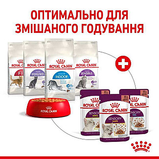 Royal Canin Sensory Feel in Jelly – Вологий корм з м'ясом для дорослих котів, що стимулює дотикові рецептори ротової порожнини (шматочки в желе), 85 г