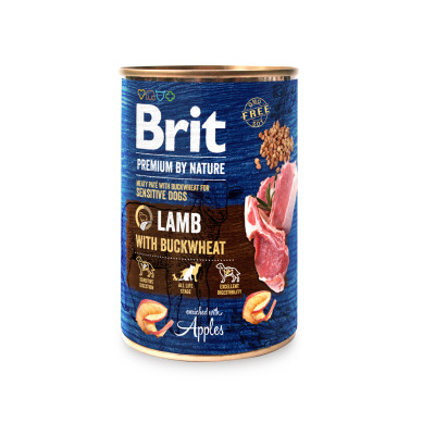 Brit Premium Lamb with Buckwheat Консервы для собак с ягненком и гречкой (паштет)