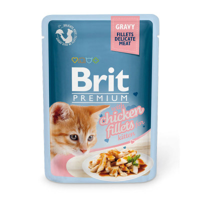 Brit Premium Cat Pouches Шматочки з курячого філе в соусі для кошенят